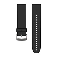 Garmin QuickFit® 22 Watch Bands, Black/Silver Silicone  (010-12500-00)