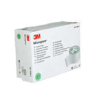 3M Micropore Surgical Tape 12 Rolls 2.5cm x 9.1 mtrs Hypoallergenic 1530-1