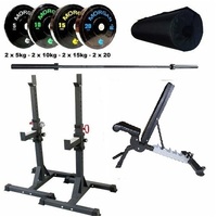 Adjustable Olympic Weight Bench Set