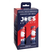 JOES NO-FLATS Universal Tubeless Conversion Kit - 26-29" inch (2 x Super Sealant 125mL, 2 x Valves, Rim Tape & Universal Tape)