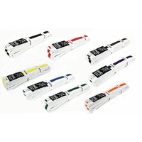 YAMASAKI WHITE MARTIAL ARTS BELTS (WITH COLOURED STRIPE)