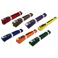 YAMASAKI COLOURED MARTIAL ARTS BELTS (WITH BLACK STRIPE)