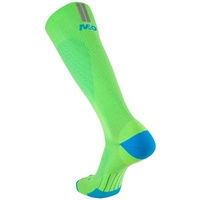M2O Run Tech and Sports Compression Socks Fluro Green/Cyan