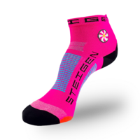 STEIGEN Fluro Pink Running & Cycling Socks 1/4 Length