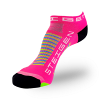 STEIGEN Pink Tutti Fruiti Running & Cycling Socks Zero Length