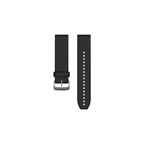 Garmin QuickFit® 22 Watch Bands, Black/Silver Silicone  (010-12500-00)