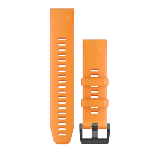 Garmin QuickFit® 22 Watch Band, Solar Flare Orange Silicone 010-12740-04