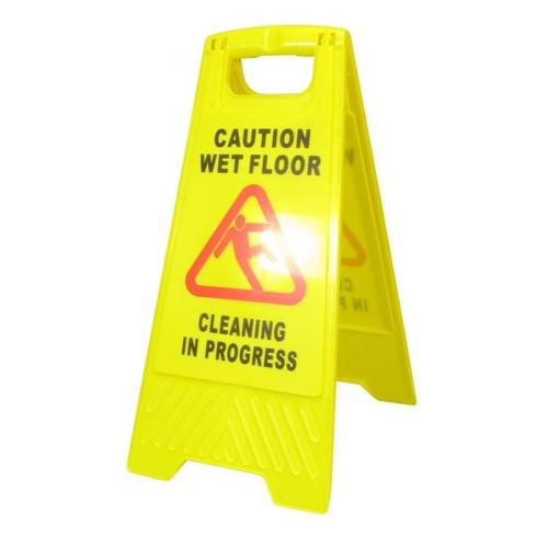  Yellow Safety A Frame Sign Caution Wet Floor & Cleaning in Progress
