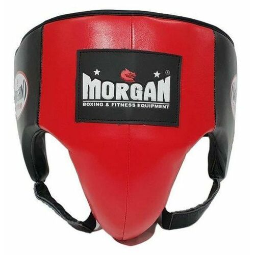 Morgan Platinum Leather  Abdo Guard[Small Red]