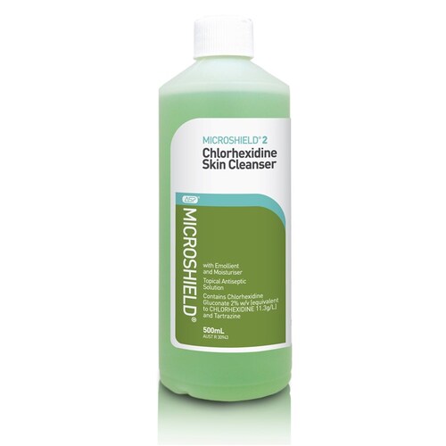 Microshield 2 500ml 2% Chlorhexidine Skin Cleanser 500mL   70000365