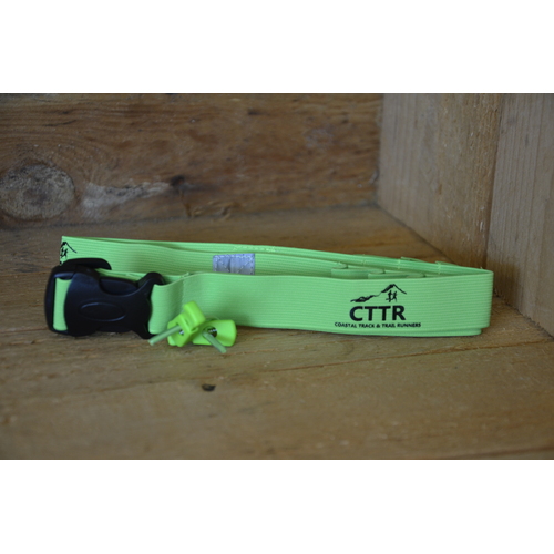 CTTR Race Number Belt with Gel loops [Colour : Green]