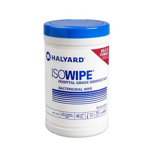 Halyard Isowipe Bactericidal Wipes  42x14cm (Tub 75)  6835