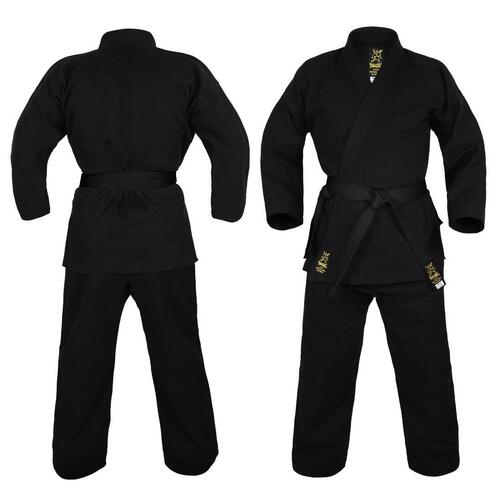 Yamasaki Gold Deluxe Brushed Canvas Karate Uniform (Black) - 14Oz[3]
