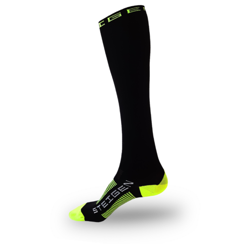 STEIGEN Black Running & Cycling Socks FULL Length
