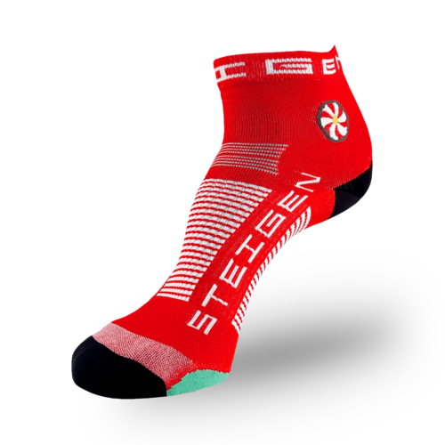 Steigen Cherry Red Running & Cycling Socks 1/4 Length