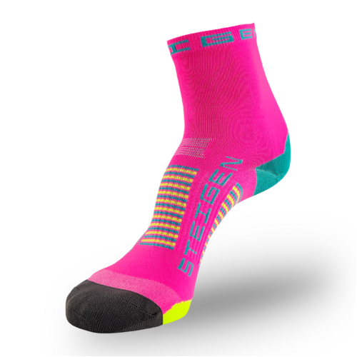 STEIGEN Pink Candy Running & Cycling Socks 1/2 Length