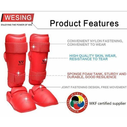 Wesing Wkf Approved Shin And Instep [Small Red]